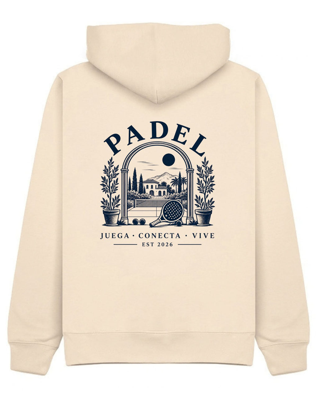 Villa Hoodie in Ivory, back