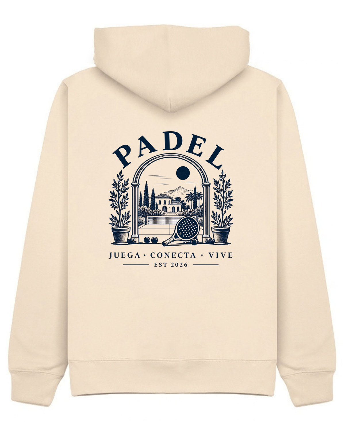 Villa Hoodie in Ivory, back