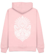 Aztec Hoodie in Pink with white print, back