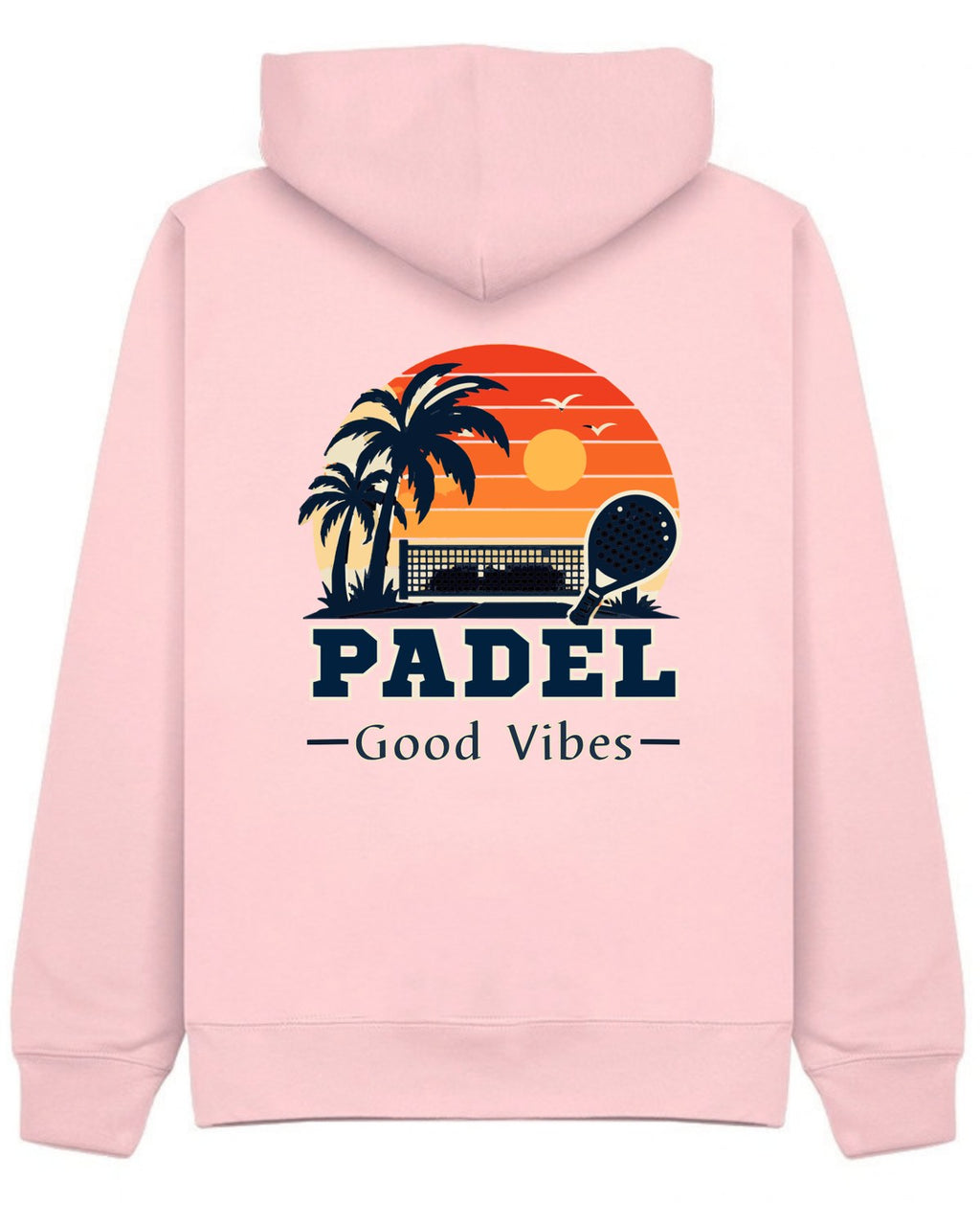 Good Vibes Hoodie in Pink, back