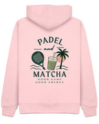 Padel & Matcha Hoodie in Pink, back