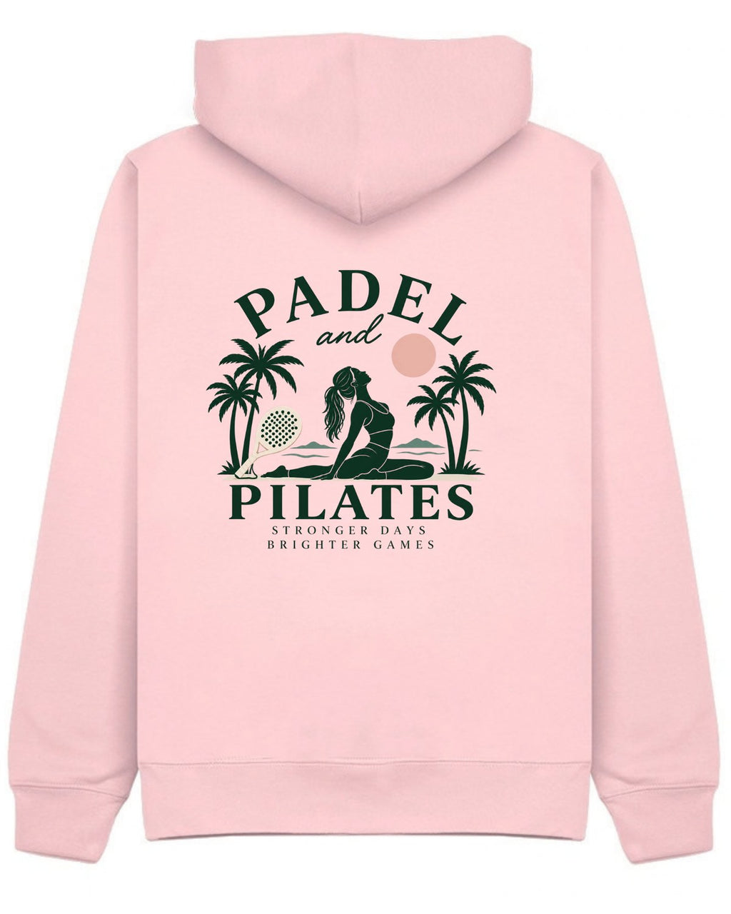 Padel & Pilates Hoodie in Pink, back