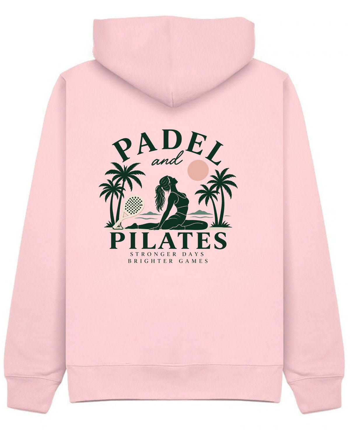 Padel & Pilates Hoodie in Pink, back