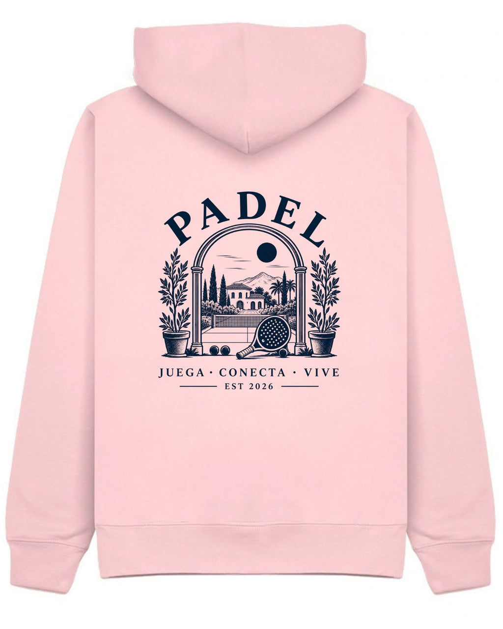 Villa Hoodie in Pink, back
