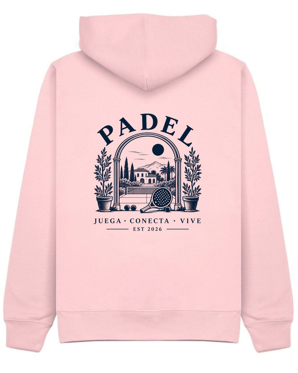 Villa Hoodie in Pink, back