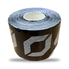 Obsidian Physio Tape 5m pre-cut roll, black with white Obsidian logo