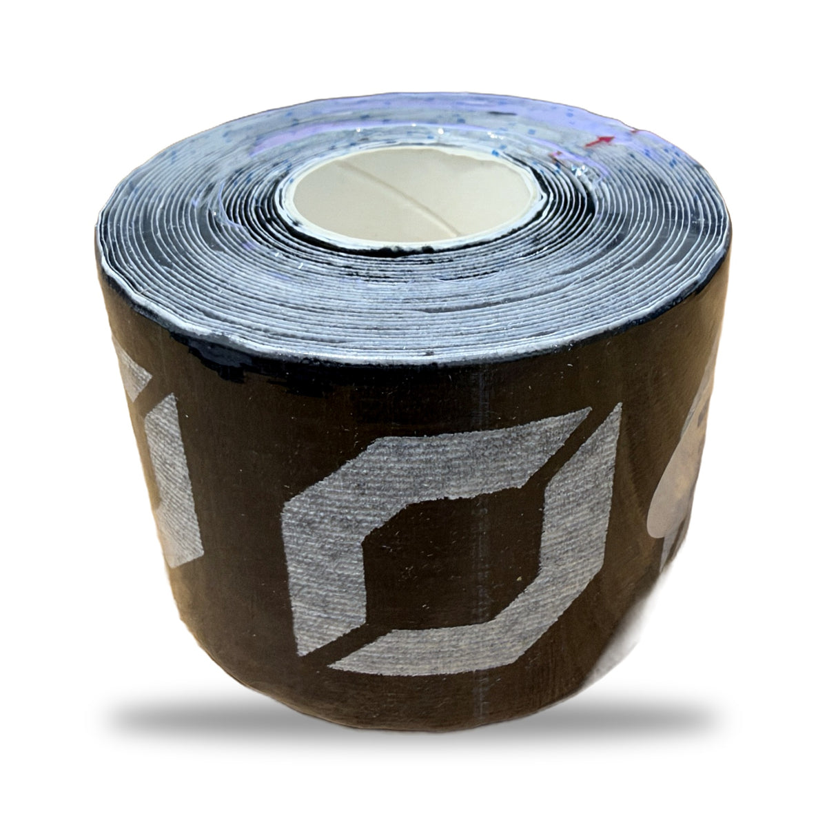 Obsidian Physio Tape 5m pre-cut roll, black with white Obsidian logo